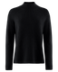W's Hayward Ribbed Mock Neck -neule, Black