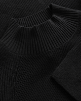W's Hayward Ribbed Mock Neck -neule, Black