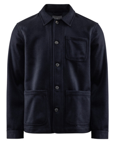 Giotto Wool Overshirt, Navy
