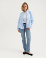 W'S PORTO OXFORD CASUAL SHIRT, Light Blue
