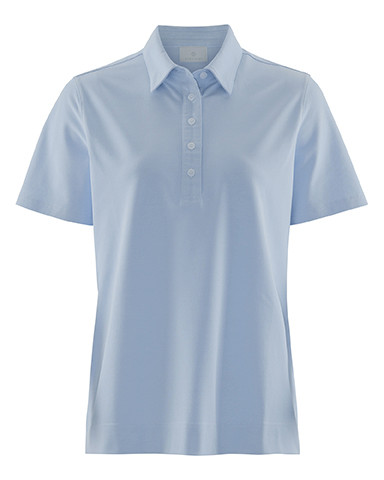 W's Tech Buttoned Polo, Light Blue