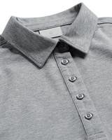 W's Tech Buttoned Polo, Lt Grey Melange