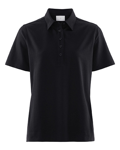 W's Tech Buttoned Polo, Black