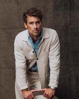 Altino Knitted Overshirt -neuletakki, Sand