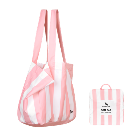 Foldaway Tote Bags - Malibu Pink