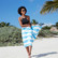 Rantapyyhe Tulum Blue - L (160 x 90cm)
