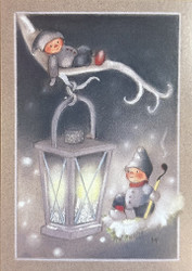 Yövahdit Kaarina Toivasen joulukortti KT 174