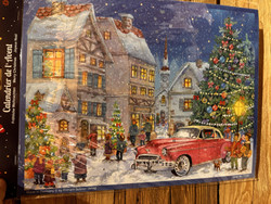 Joulukalenteri pinkki auto