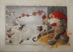 Ravintoketju Kaarina Toivasen joulukortti KT287