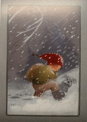 Työmatkalla Kaarina Toivasen joulukortti KT200