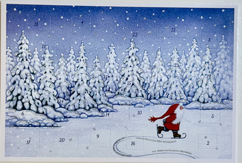 Adventtikslenterikortti Luistellen