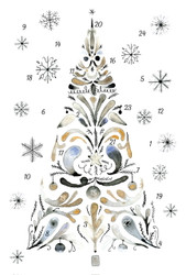 Adventtikalenterikortti Kuusi