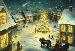 Adventtikalenterikortti white christmas A