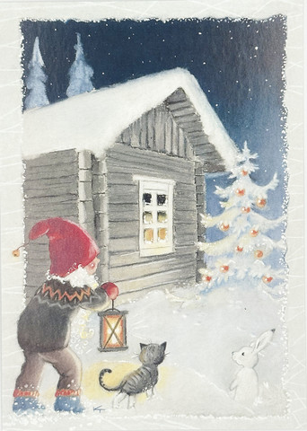 Katsastus Kaarina Toivasen joulukortti KT 298