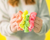 Scrunchie -neonkeltainen-