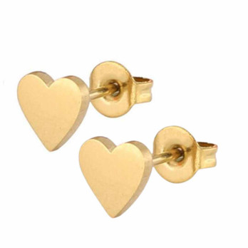 Mini sydän nappikorvikset -ku-