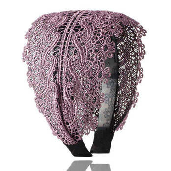 Pinkki hiuspanta -pitsi-