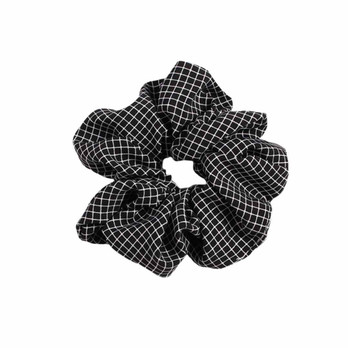 Musta scrunchie ponnari -ruutu-