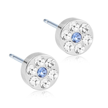 Blomdahl crystal titanium 5mm -sininen-
