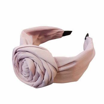 Hiuspanta ruusukkeella -pinkki-