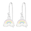 Hopeiset korvakorut Maija -sateenkaari-