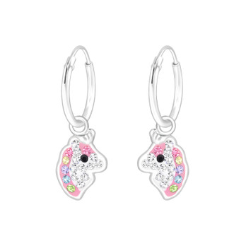 Hopeiset korvarenkaat Fanni -yksisarviset-