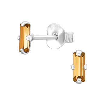 Hopeiset nappikorvakorut Sanna -topaz-