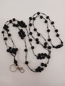 Avainkaulanauha -musta-  (80-160cm)