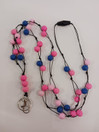 Avainkaulanauha -pinkki&sininen-  (80-160cm)