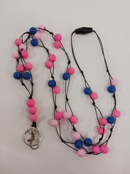 Avainkaulanauha -pinkki&sininen-  (80-160cm)