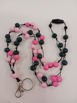 Avainkaulanauha -pinkki&vihreä-  (80-160cm)