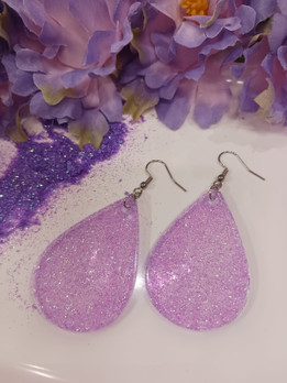 Blingbling lilat pisara-korvakorut 