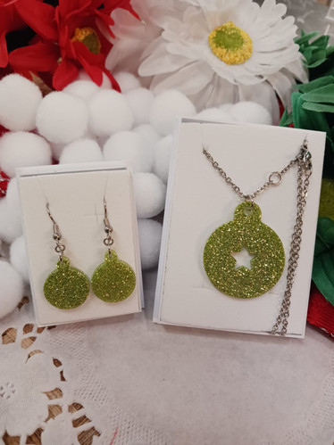 Blingbling joulupallo korvakorut -vihreä-