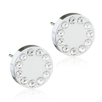 Blomdahl Brilliance Puck Crystal Silver Titanium 8mm - korvakorut