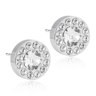 Blomdahl Brilliance Halo Crystal Silver Titanium 8mm - korvakorut