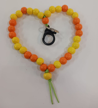 Helmikoru avaimille -keltainen&oranssi-