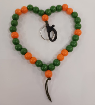 Helmikoru avaimille -vihreä&oranssi-