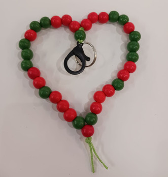 Helmikoru avaimille -punainen&vihreä-