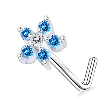 Nenäkoru sininen kukka 0.8mm teräs