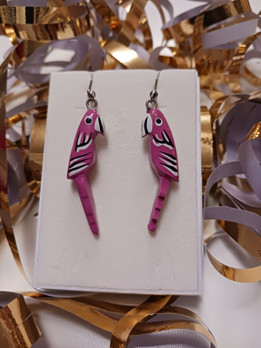 Papukaija korvakorut -pinkki-