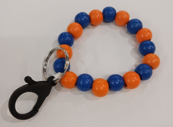 Rannekoru avaimille -oranssi-sininen-