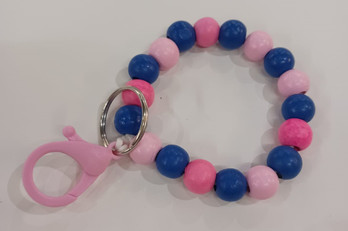 Rannekoru avaimille -sininen&pinkit-