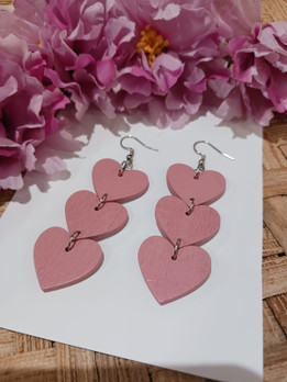 Rakkaus sydänketju pinkki -puu-