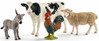 Schleich 42385 Lehmä, aasi, kukko, lammas
