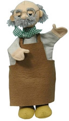 Käsinukke 26514 Isoisä, nahkaessu