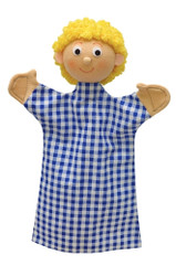 Käsinukke 22036a Poika, siniruutu