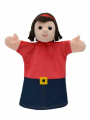 Käsinukke 20502a Nainen, punapusero