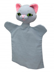Käsinukke 22601b Kissa, harmaa sileä