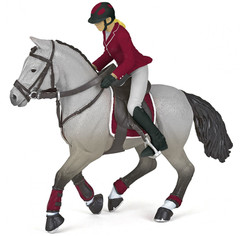 Papo 51563 Ratsastaja ja hevonen, viininpunainen