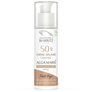 Alga Maris sävyttävä aurinkovoide kasvoille, sävy beige, SPF 50